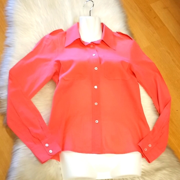 Tory Burch Coral Button Down Top - Picture 8 of 11